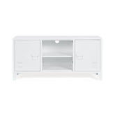 Comoda TV alba din otel 120,5 cm Cambridge Bizzotto